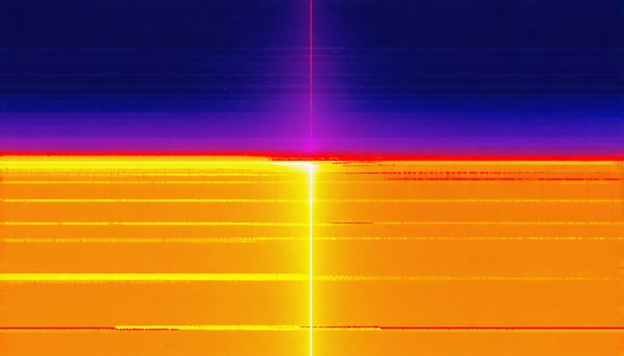 Software interface displaying radio frequency spectrum and waterfall diagram
