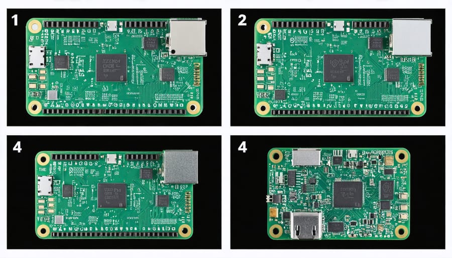 Installation sequence showing how to properly mount an audio card on a Raspberry Pi