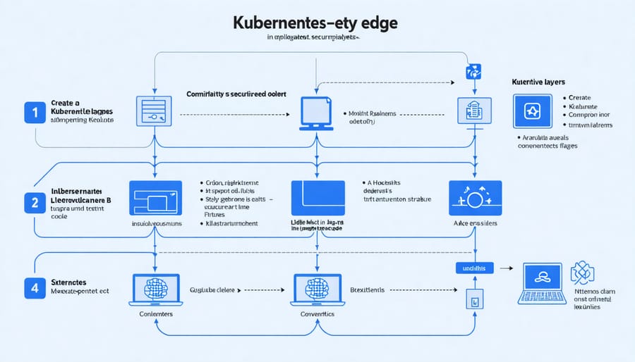 Security architecture diagram for Kubernetes edge computing setup