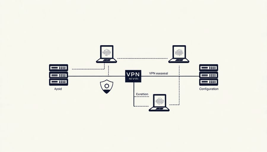 Infographic illustrating edge device network security architecture with firewall and VPN components