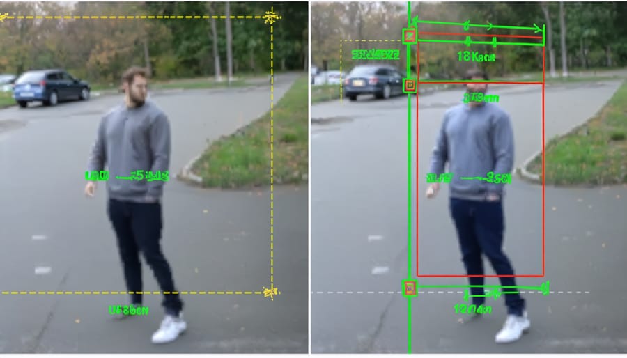 Live camera feed with AI-powered object detection highlighting multiple objects