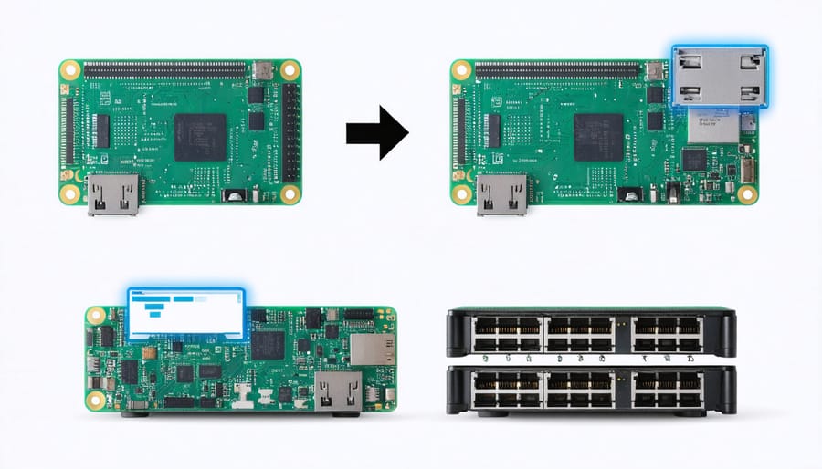 Screenshot tutorial showing edge storage setup steps on Raspberry Pi