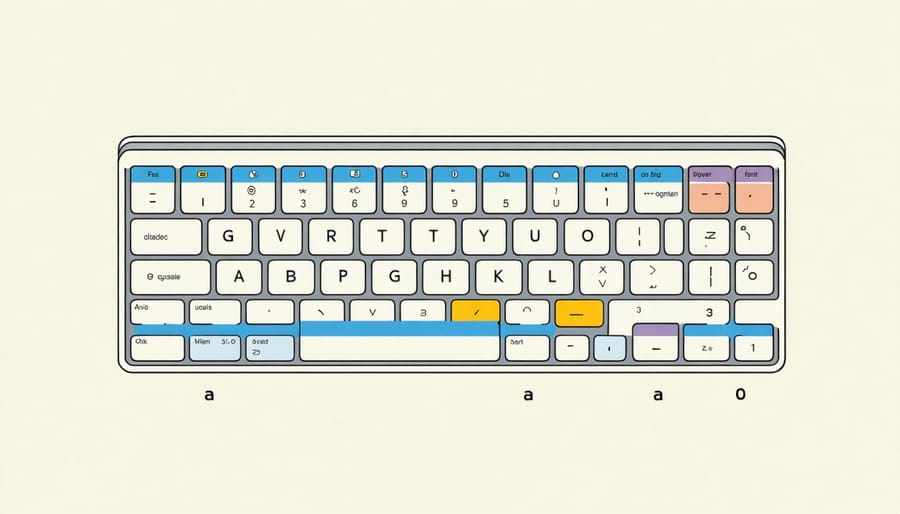 Swedish keyboard layout diagram with highlighted special characters and key positions