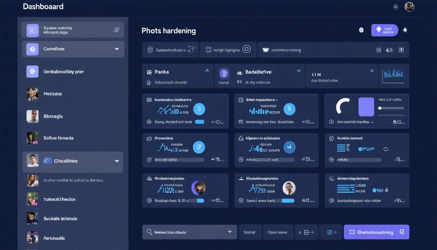 Screenshot of Raspberry Pi system hardening configuration interface showing security settings
