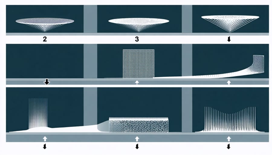 Diagram illustrating various 3D printing waste reduction methods and techniques