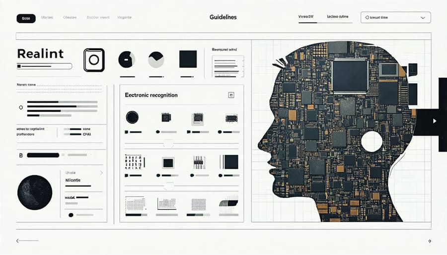 Screen display of AI-powered e-waste component recognition system identifying different electronic parts