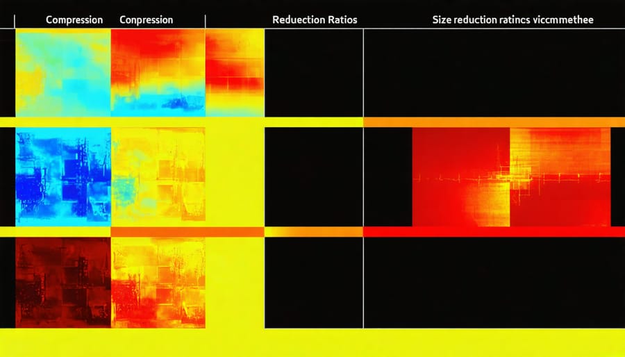 Graph comparing effectiveness of various data compression techniques for Raspberry Pi