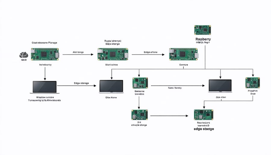 Architectural diagram of edge data storage system with Raspberry Pi
