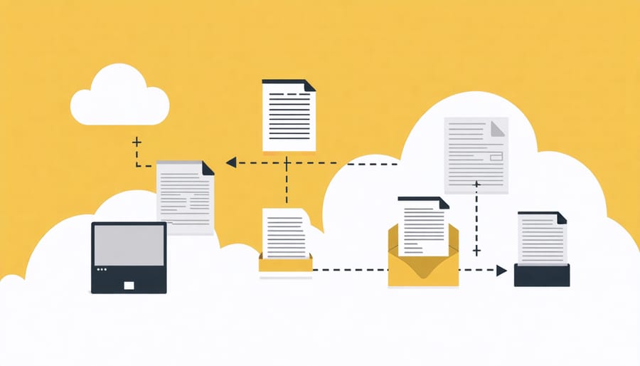 Illustration of file-based backup process with various file types