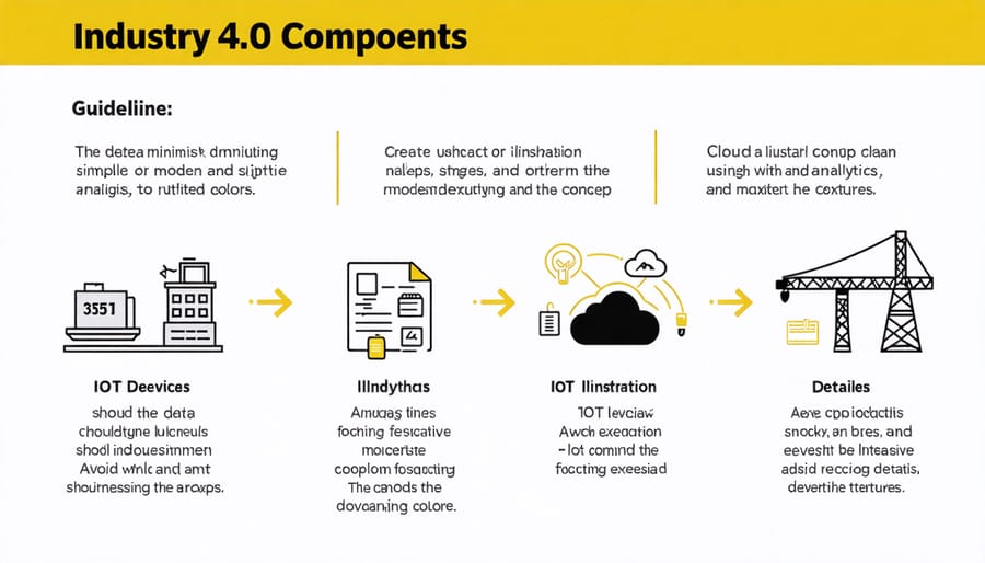 Visual representation of Industry 4.0 technologies and interconnected systems