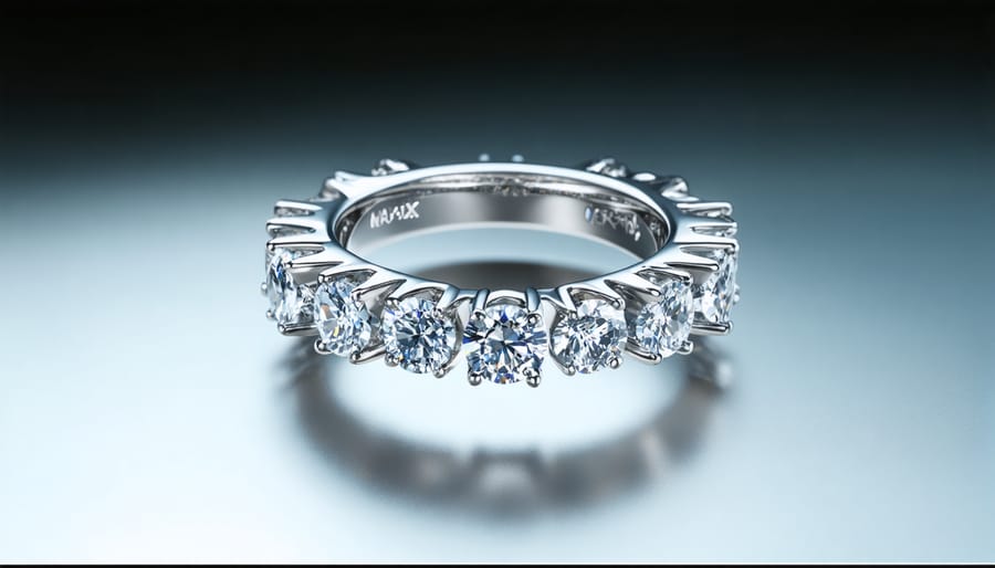 3D jewelry design interface in Matrix software with ring design and measurement tools