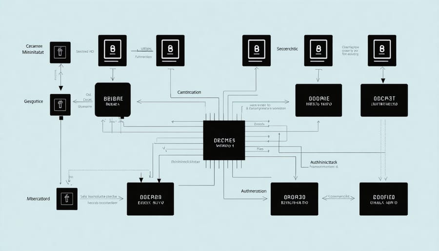Flowchart depicting the secure boot and authentication process for IoT devices