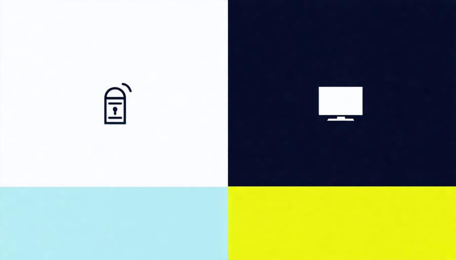 Comparison diagram of secure and vulnerable IoT device implementations in home automation