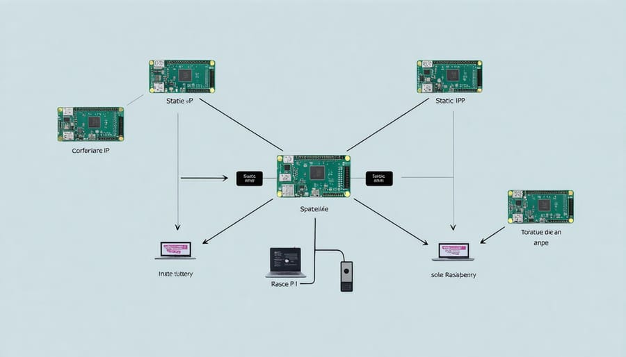 Infographic of static IP address configuration for Raspberry Pi network setup