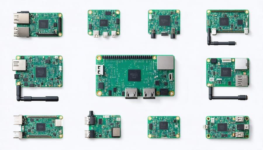 Collection of Wi-Fi and Bluetooth adapters compatible with Raspberry Pi Zero