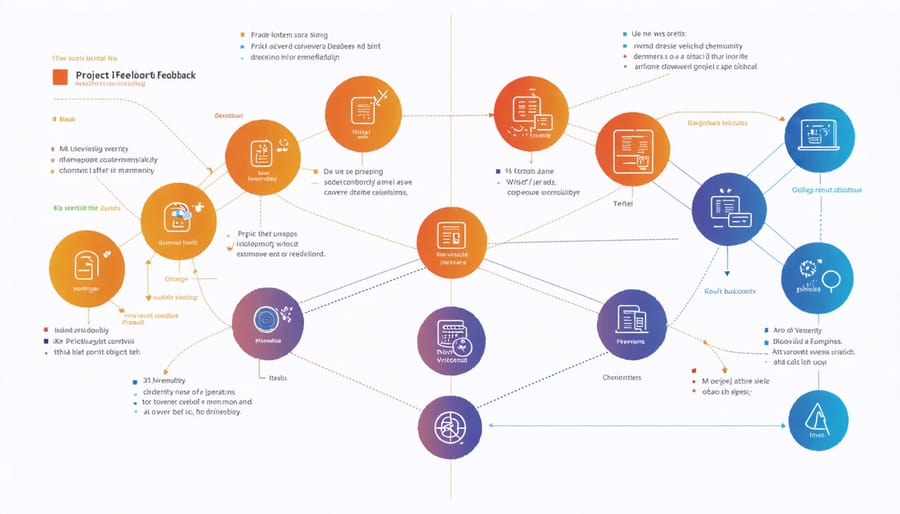 Infographic showing the cycle of community feedback and project improvement