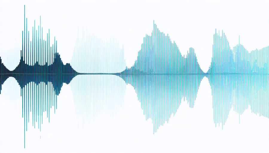 Visual representation of digital audio sampling and bit depth