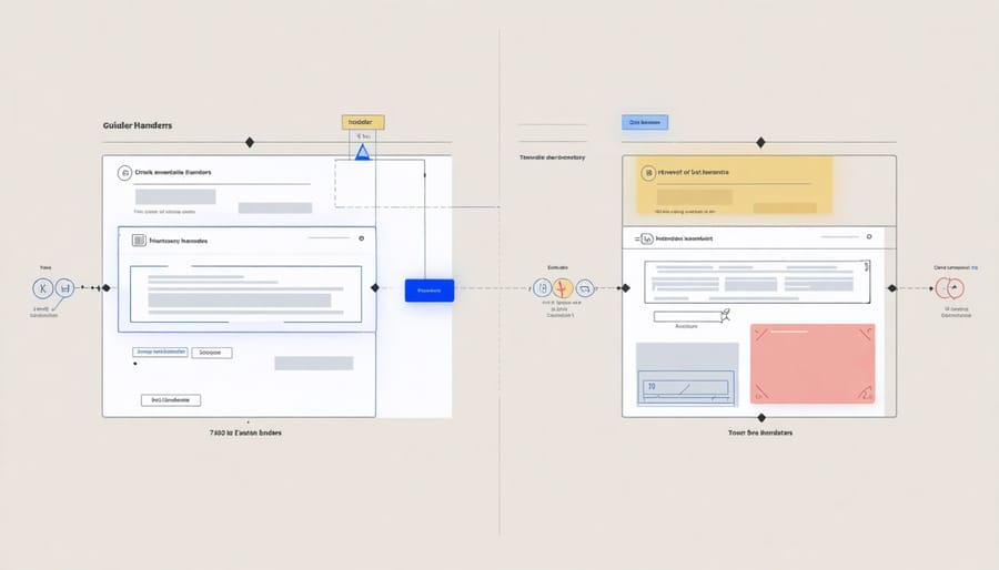 Flowchart demonstrating connection between GUI elements and backend event handling