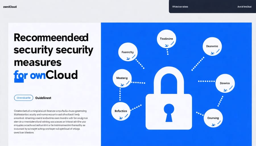 Visual representation of key security features including SSL, firewall, and access controls