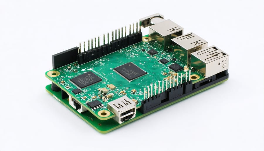Custom 3D printed Raspberry Pi project with embedded electronics and sensors