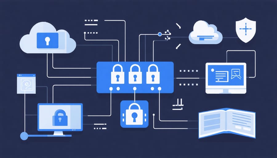 Diagram illustrating network security architecture and best practices for SBC classroom implementation