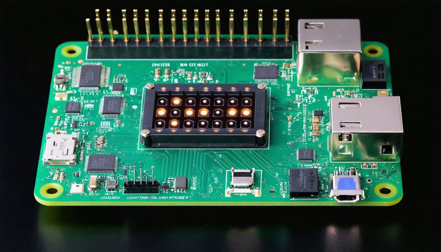 Well-organized Raspberry Pi project setup featuring professional wiring and components