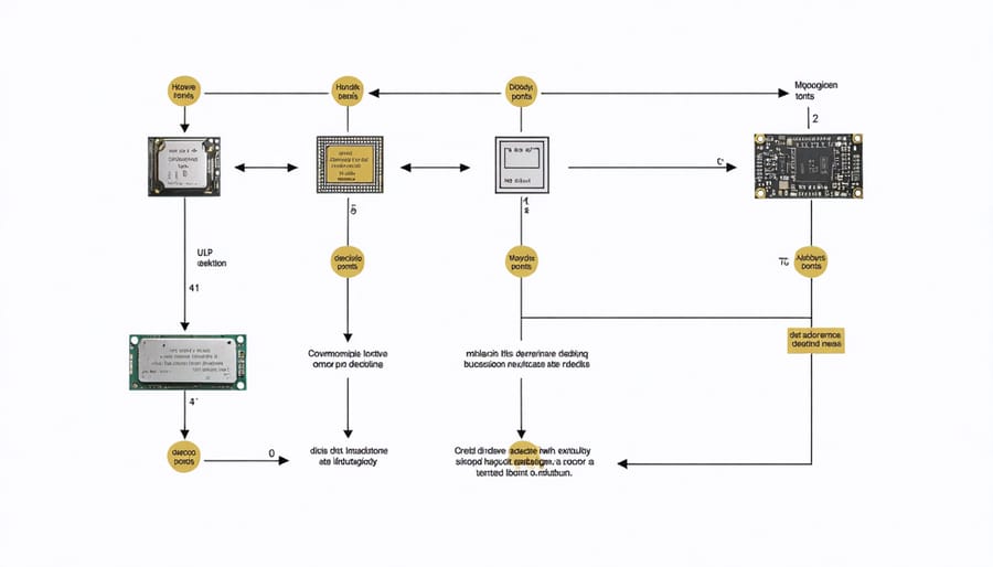 Flowchart of hardware interface troubleshooting process with decision nodes and solutions