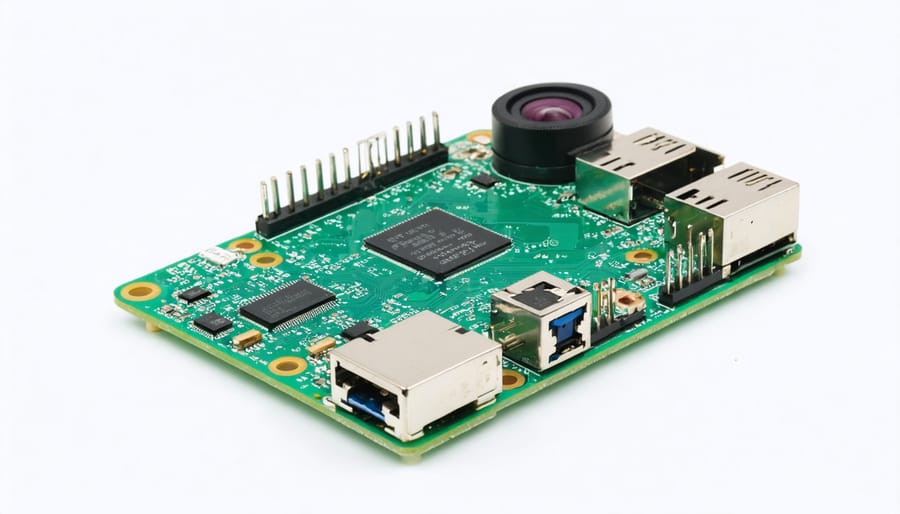 Raspberry Pi connected to camera module detecting objects in real-time