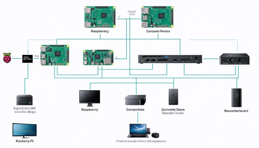 Diagram of Raspberry Pi hardware components and storage solutions for IT lifecycle management