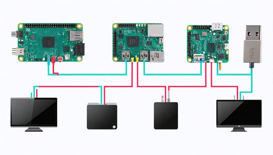 Power consumption chart comparing different Raspberry Pi models and their power requirements with accessories