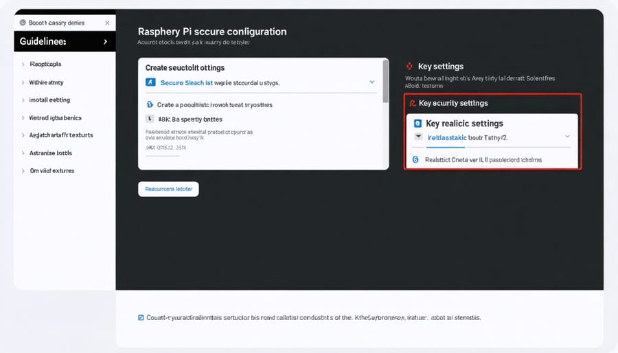 Secure boot configuration screen for Raspberry Pi with important settings marked