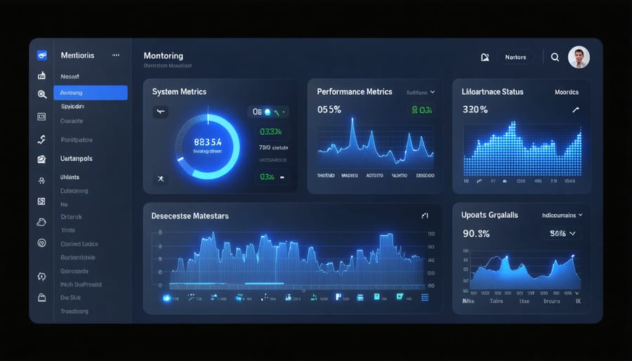 Screenshot of Raspberry Pi system monitoring dashboard with performance metrics