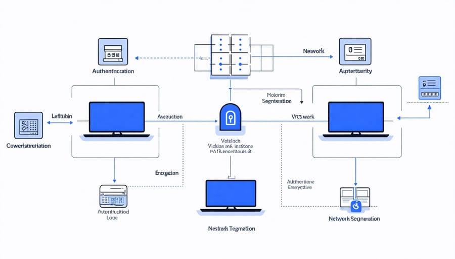 Layered security architecture diagram for VDI implementation