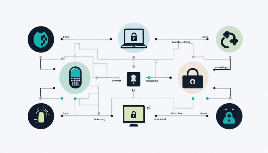 Infographic of common VDI security threats including malware, unauthorized access, and data breaches
