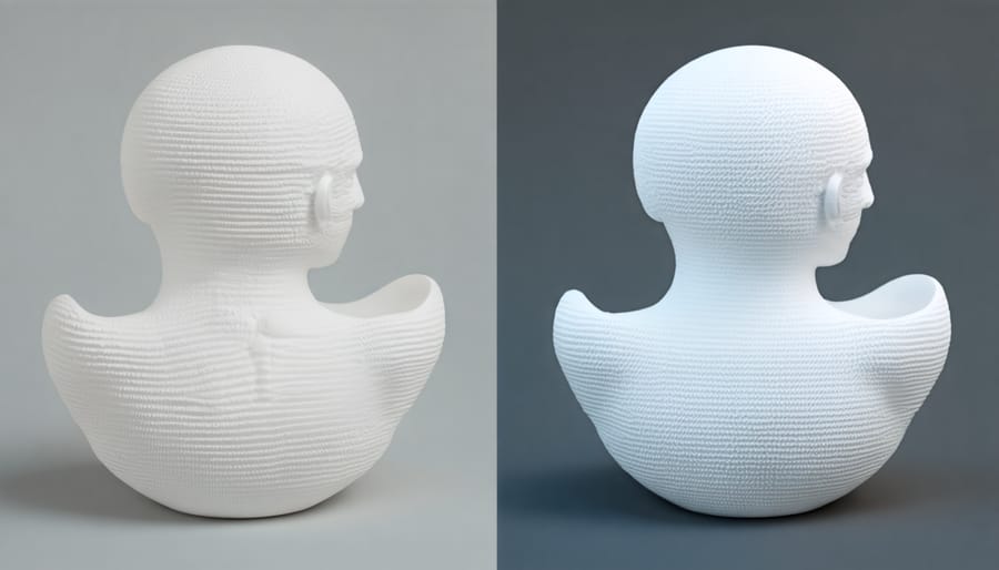 Progressive stages of 3D model creation in XYZ software, from initial design to print preparation
