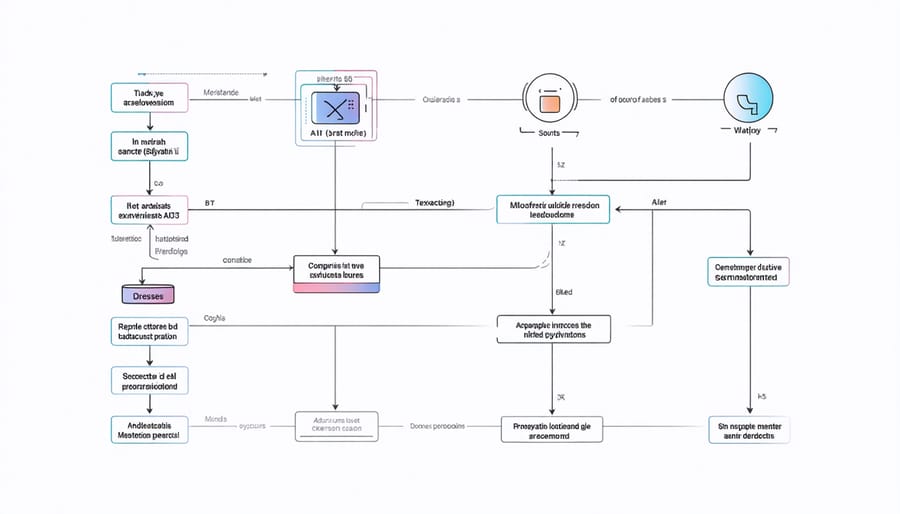 Diagram showing the workflow from motion detection to AI processing and alert generation