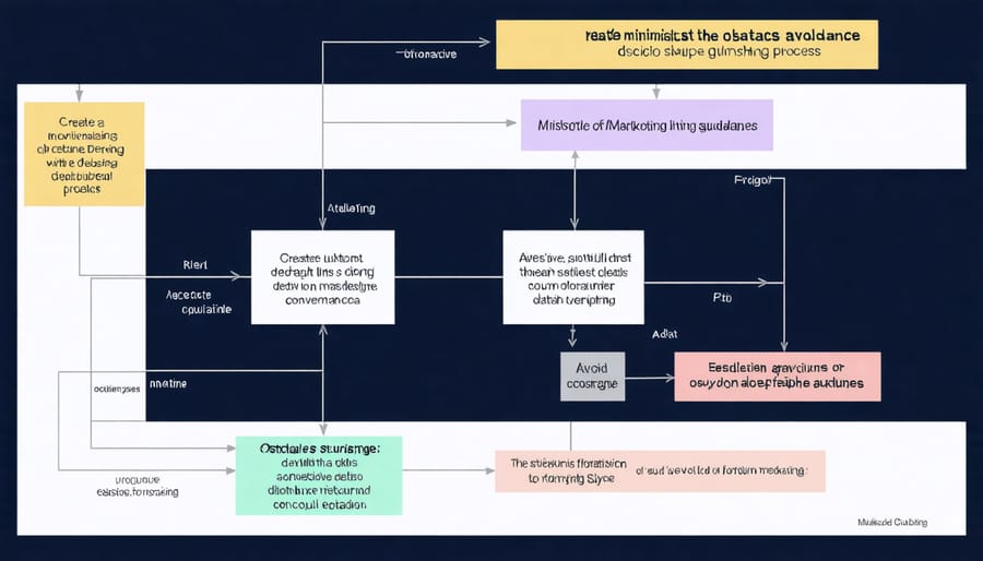Diagram showing the decision tree for obstacle detection and avoidance algorithms