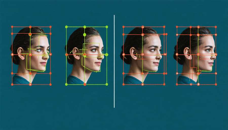 Live demonstration of OpenCV facial detection with visual markers