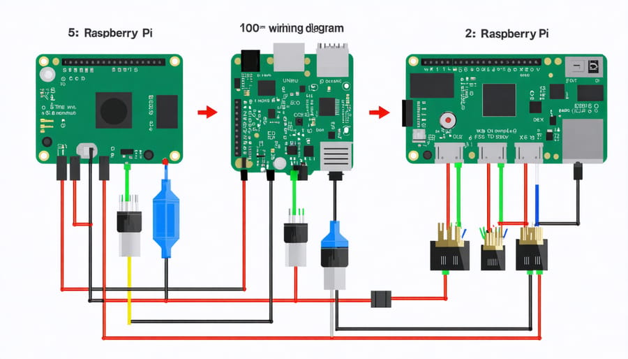 Detailed electronic wiring schematic for kinetic art assembly