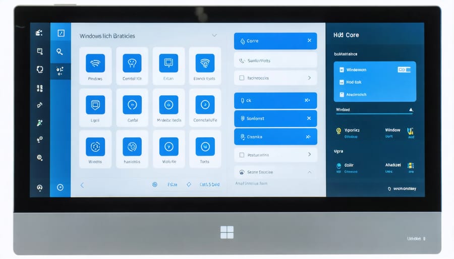 Dashboard interface showing smart home devices controlled through Windows IoT Core on Raspberry Pi