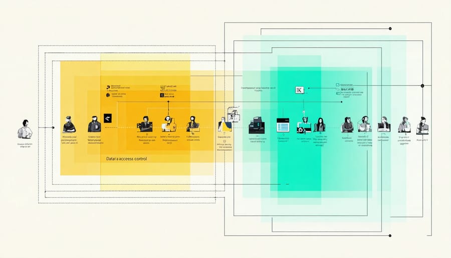 Hierarchical diagram of data access control and security permissions for Raspberry Pi