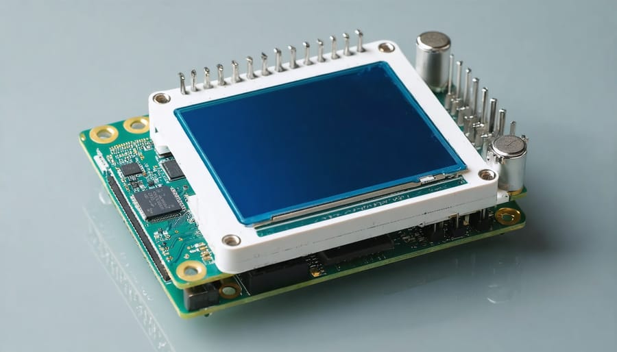Advanced 3D printed Raspberry Pi case featuring built-in display and cooling system