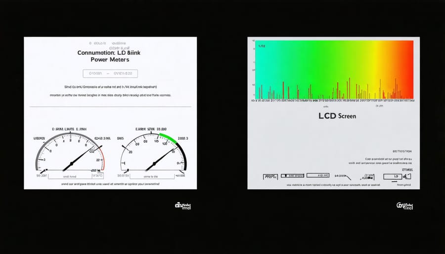 Power consumption comparison between e-ink and LCD displays connected to Raspberry Pi
