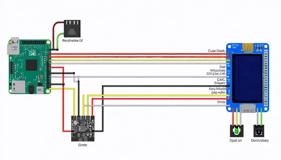 Step-by-step wiring connection diagram for e-ink display to Raspberry Pi GPIO pins