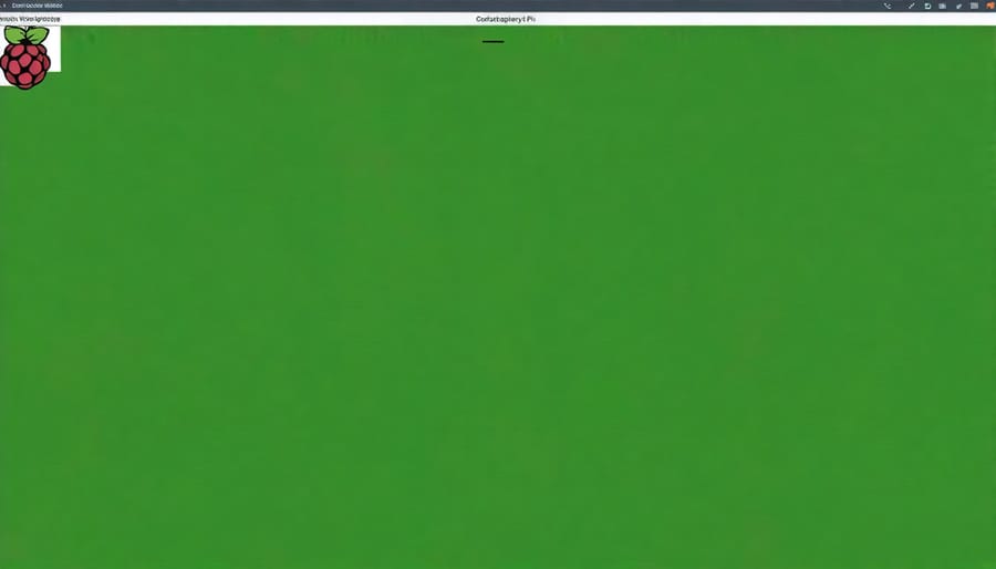 Raspberry Pi OS wireless network configuration screen showing available networks and connection settings