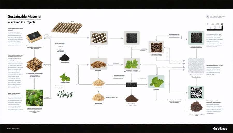 Decision flowchart for choosing sustainable materials in Raspberry Pi projects
