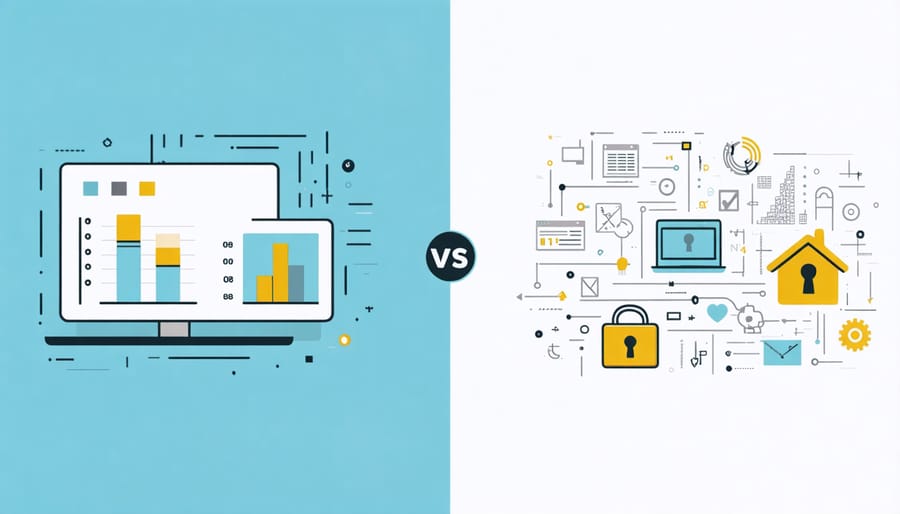 Visual representation of secure student data analytics with privacy protection symbols