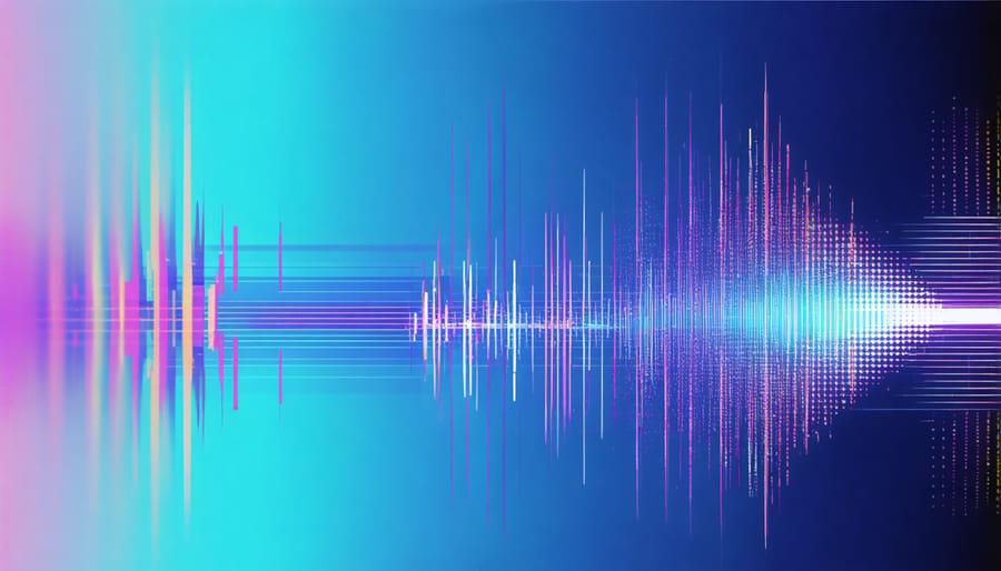 Real-time audio visualization showing dynamic geometric patterns responding to sound input