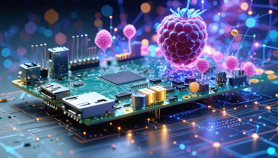 Conceptual illustration showing a Raspberry Pi device transforming a 2D image into a detailed 3D model, symbolizing the process and technology of single-image 3D reconstruction.