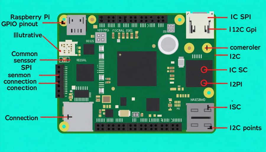 Comprehensive GPIO pinout diagram for Raspberry Pi sensor connections
